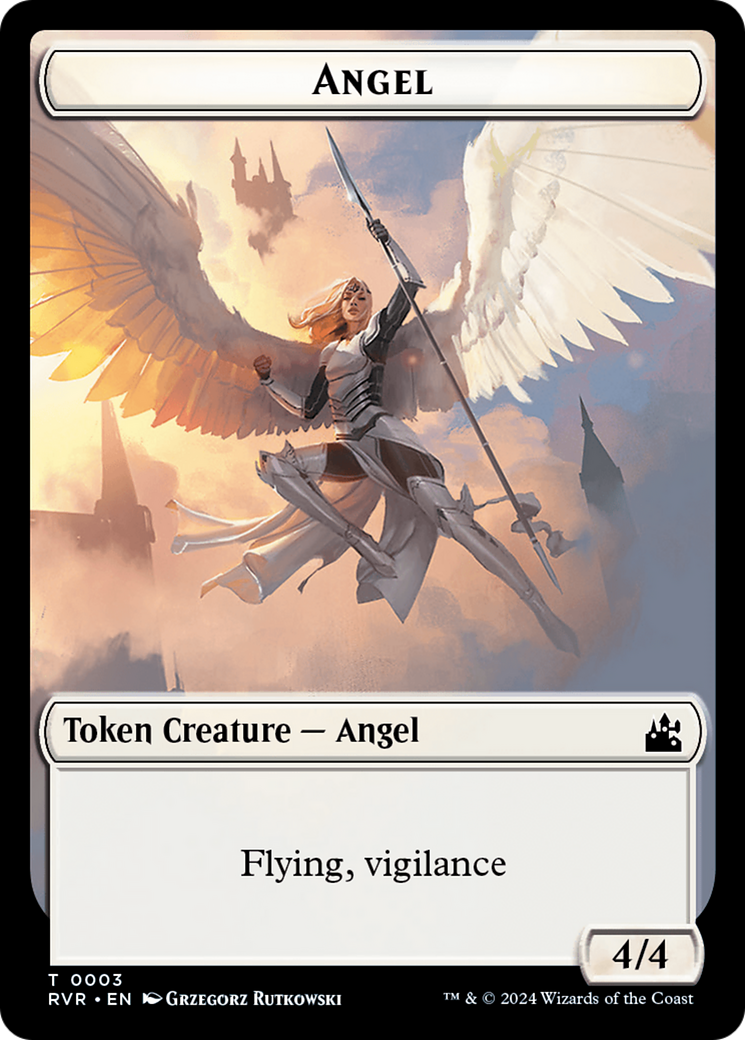 Saproling // Angel (0003) Double-Sided Token [Ravnica Remastered Tokens] MTG Single Magic: The Gathering    | Red Claw Gaming