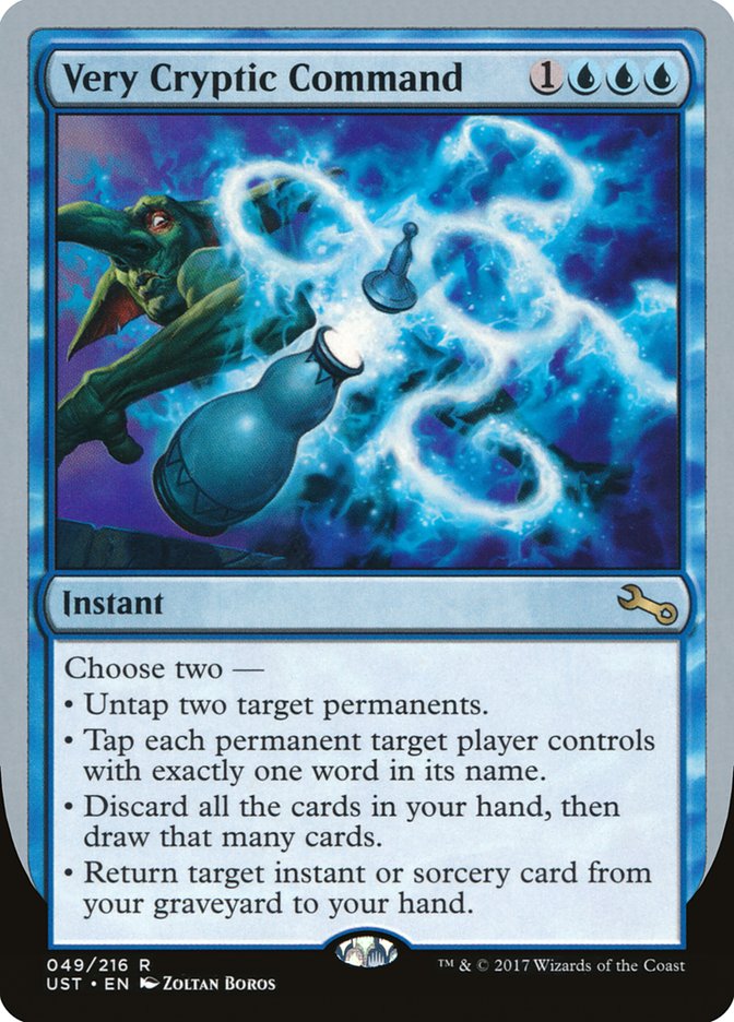Very Cryptic Command (Untap) [Unstable] MTG Single Magic: The Gathering    | Red Claw Gaming