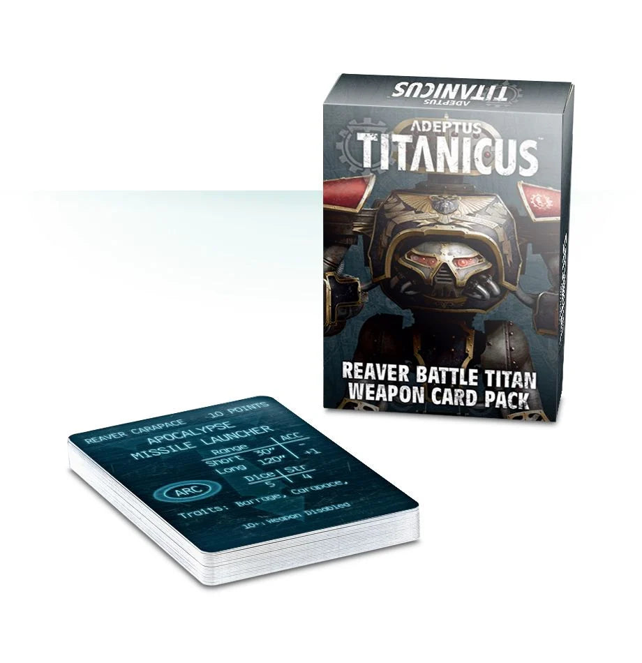 Adeptus Titanicus Reaver Battle Titan Weapon Card Pack Adeptus Titanicus Games Workshop    | Red Claw Gaming