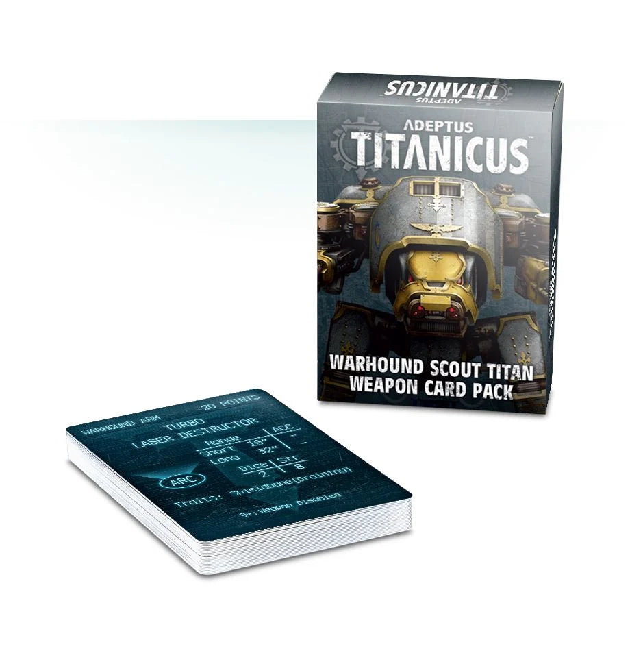Adeptus Titanicus Warhound Scout Titan Weapon Card Pack Adeptus Titanicus Games Workshop    | Red Claw Gaming