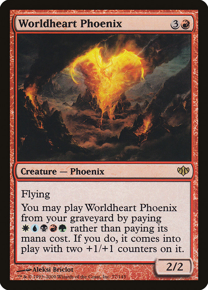 Worldheart Phoenix [Conflux] MTG Single Magic: The Gathering    | Red Claw Gaming
