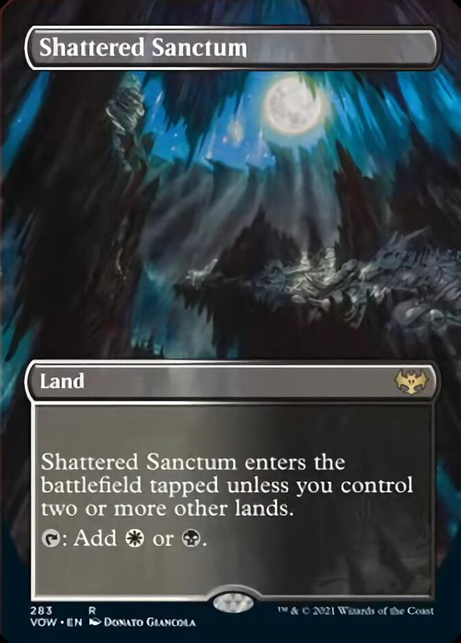 Shattered Sanctum (Borderless Alternate Art) [Innistrad: Crimson Vow] MTG Single Magic: The Gathering    | Red Claw Gaming