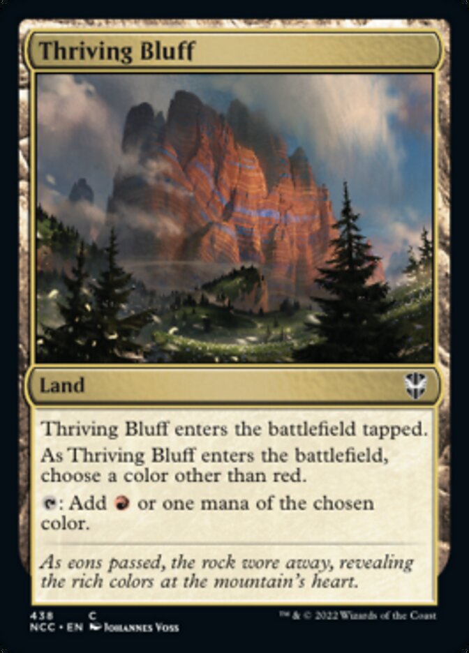 Thriving Bluff [Streets of New Capenna Commander] MTG Single Magic: The Gathering    | Red Claw Gaming