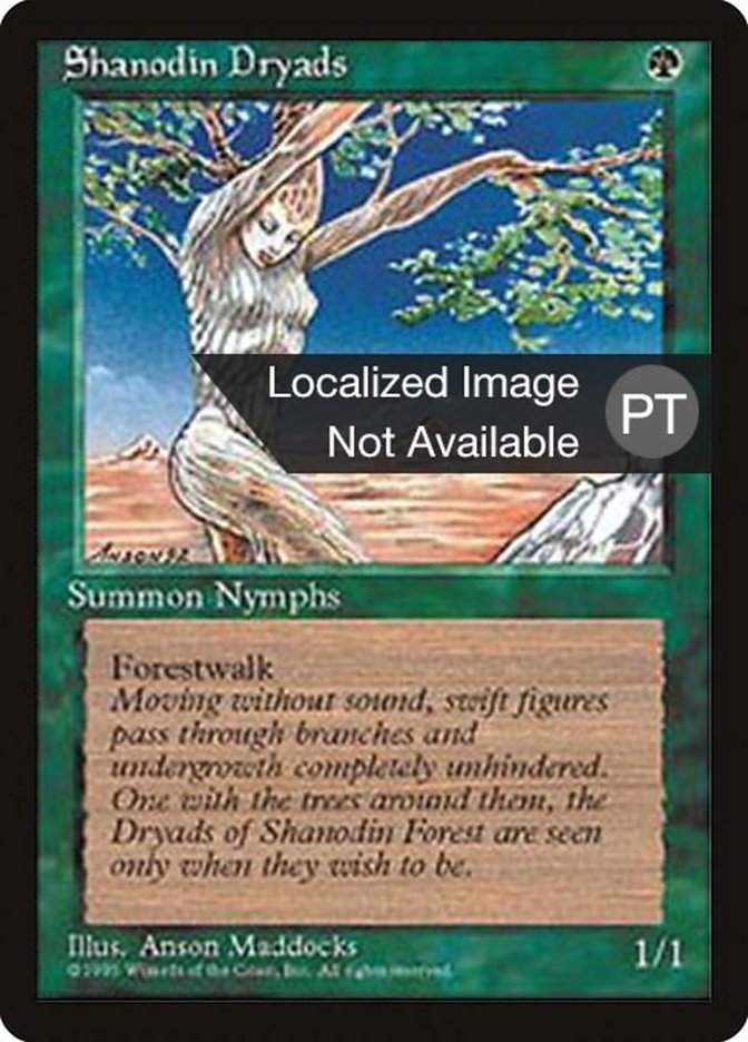 Shanodin Dryads [Fourth Edition (Foreign Black Border)] MTG Single Magic: The Gathering    | Red Claw Gaming