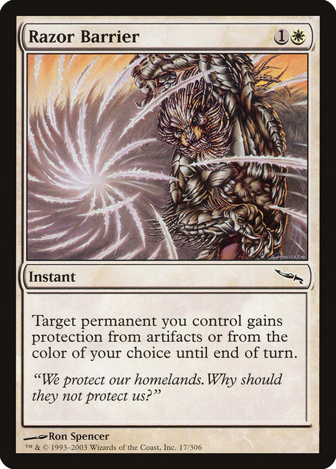 Razor Barrier [Mirrodin] MTG Single Magic: The Gathering    | Red Claw Gaming