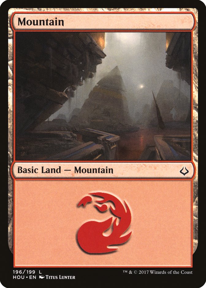 Mountain (196) [Hour of Devastation] MTG Single Magic: The Gathering    | Red Claw Gaming