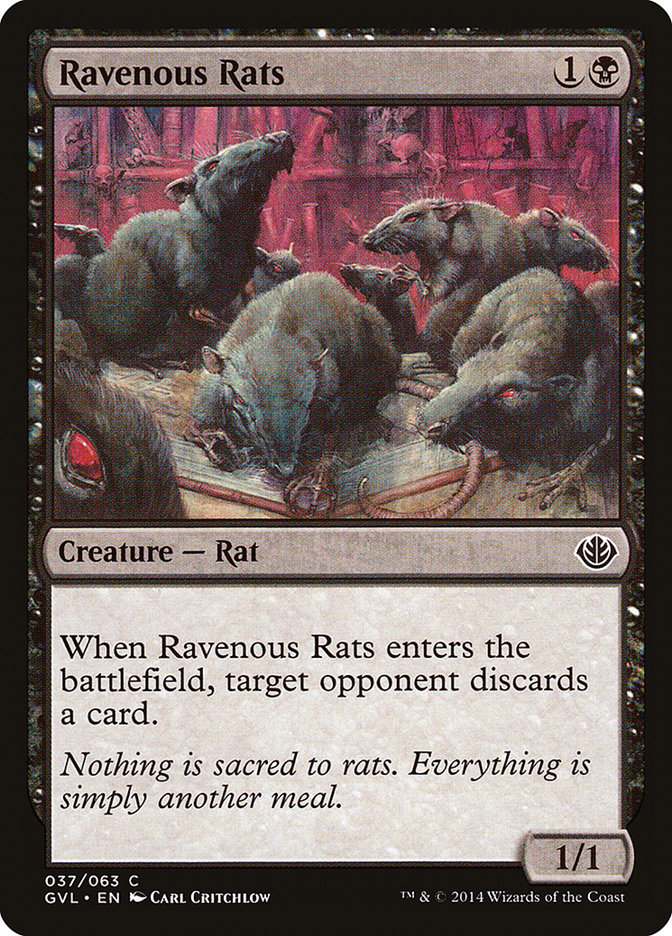 Ravenous Rats (Garruk vs. Liliana) [Duel Decks Anthology] MTG Single Magic: The Gathering    | Red Claw Gaming