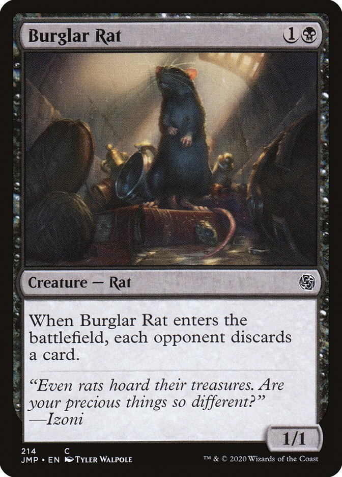 Burglar Rat [Jumpstart] MTG Single Magic: The Gathering    | Red Claw Gaming