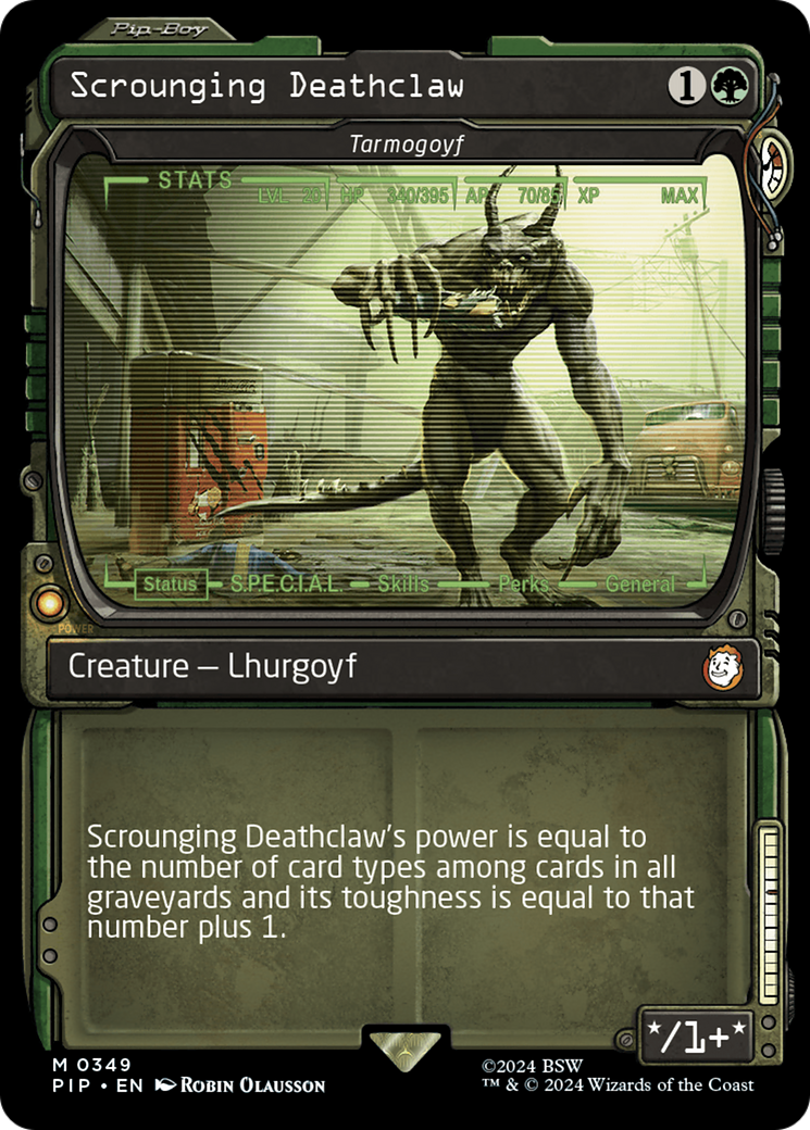 Scrounging Deathclaw - Tarmogoyf (Showcase) [Fallout] MTG Single Magic: The Gathering    | Red Claw Gaming
