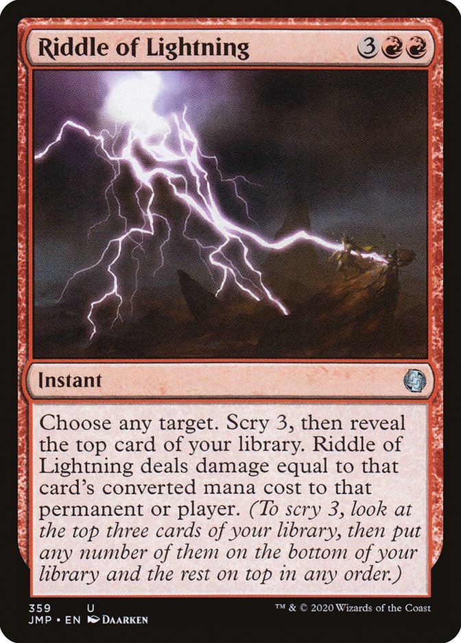 Riddle of Lightning [Jumpstart] MTG Single Magic: The Gathering    | Red Claw Gaming