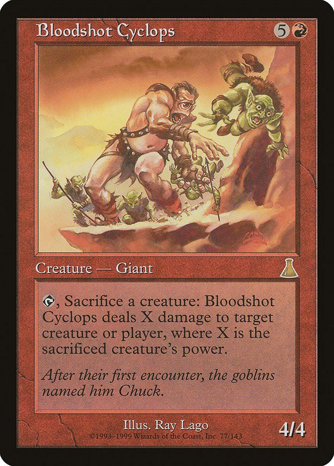 Bloodshot Cyclops [Urza's Destiny] MTG Single Magic: The Gathering    | Red Claw Gaming