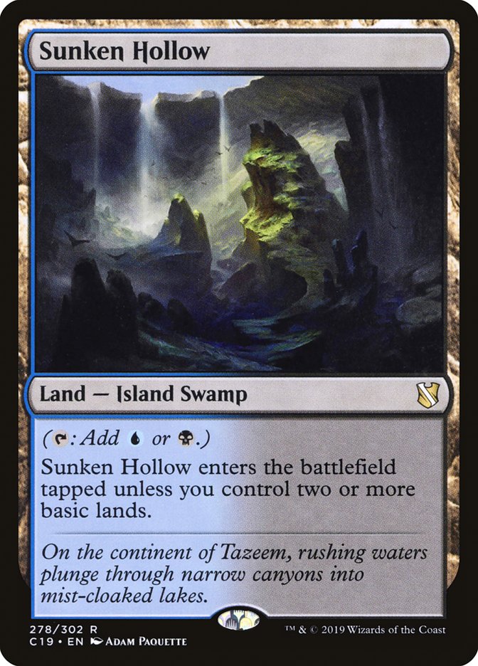 Sunken Hollow [Commander 2019] MTG Single Magic: The Gathering    | Red Claw Gaming