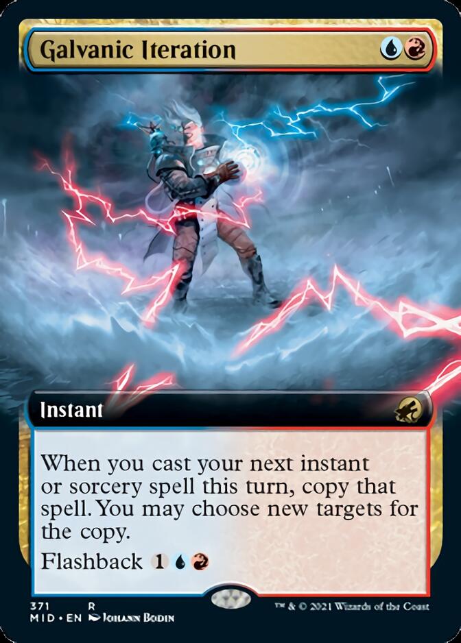 Galvanic Iteration (Extended Art) [Innistrad: Midnight Hunt] MTG Single Magic: The Gathering    | Red Claw Gaming