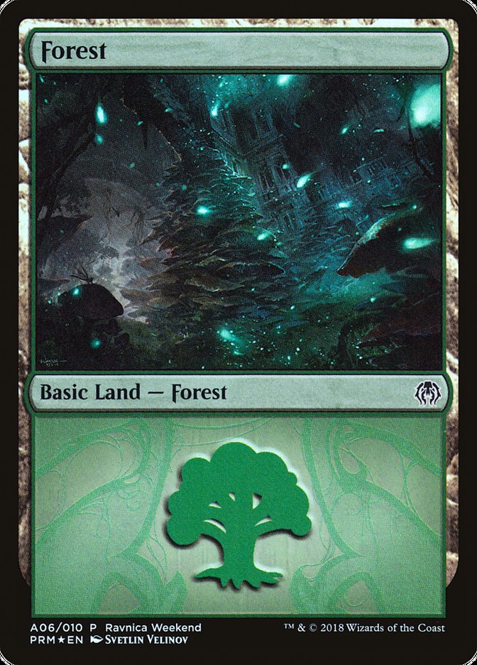 Forest (A06) [Ravnica Allegiance Ravnica Weekend] MTG Single Magic: The Gathering    | Red Claw Gaming