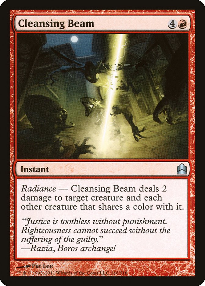 Cleansing Beam [Commander 2011] MTG Single Magic: The Gathering    | Red Claw Gaming