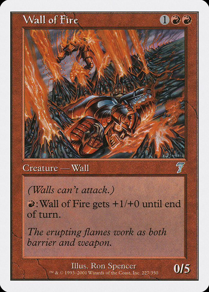 Wall of Fire [Seventh Edition] MTG Single Magic: The Gathering    | Red Claw Gaming