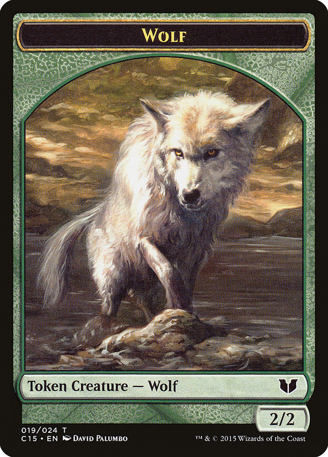 Spider // Wolf Double-Sided Token [Commander 2015 Tokens] MTG Single Magic: The Gathering    | Red Claw Gaming