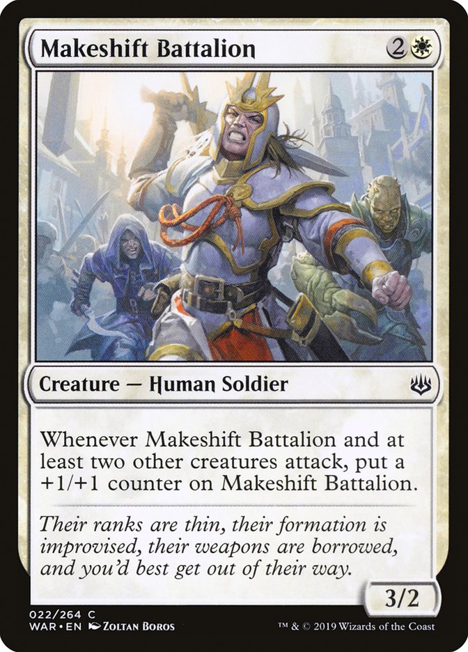 Makeshift Battalion [War of the Spark] MTG Single Magic: The Gathering    | Red Claw Gaming