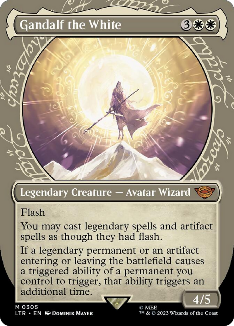 Gandalf the White (Showcase Ring Frame) [The Lord of the Rings: Tales of Middle-Earth] MTG Single Magic: The Gathering    | Red Claw Gaming