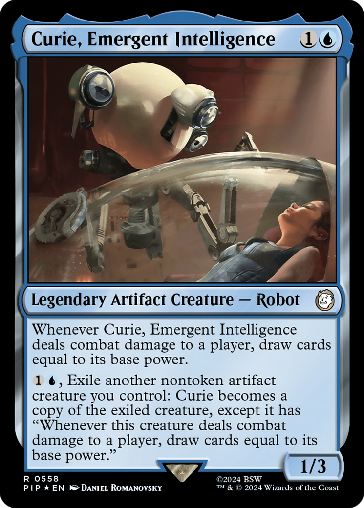 Curie, Emergent Intelligence (Surge Foil) [Fallout] MTG Single Magic: The Gathering    | Red Claw Gaming