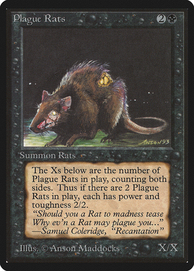 Plague Rats [Beta Edition] MTG Single Magic: The Gathering    | Red Claw Gaming