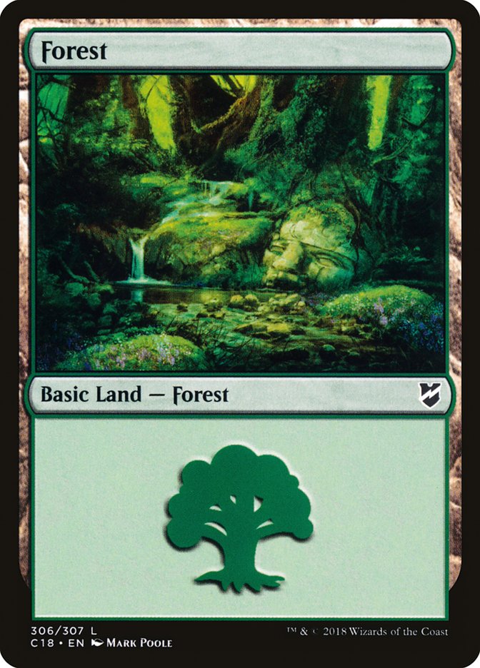 Forest (306) [Commander 2018] MTG Single Magic: The Gathering    | Red Claw Gaming