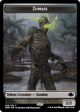 Zombie // Bird Double-Sided Token [Dominaria Remastered Tokens] MTG Single Magic: The Gathering    | Red Claw Gaming