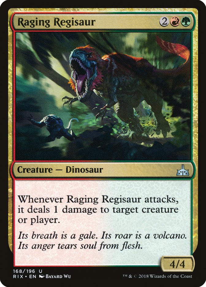 Raging Regisaur [Rivals of Ixalan] MTG Single Magic: The Gathering    | Red Claw Gaming