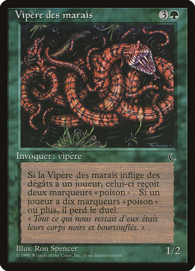 Marsh Viper (French) - "Vipere des marais" [Renaissance] MTG Single Magic: The Gathering    | Red Claw Gaming