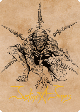 Bhaal, Lord of Murder Art Card (Gold-Stamped Signature) [Commander Legends: Battle for Baldur's Gate Art Series] MTG Single Magic: The Gathering    | Red Claw Gaming