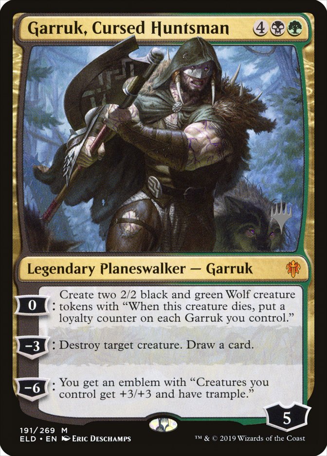 Garruk, Cursed Huntsman (Promo Pack) [Throne of Eldraine Promos] MTG Single Magic: The Gathering    | Red Claw Gaming