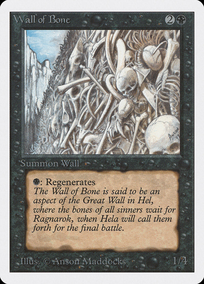 Wall of Bone [Unlimited Edition] MTG Single Magic: The Gathering    | Red Claw Gaming