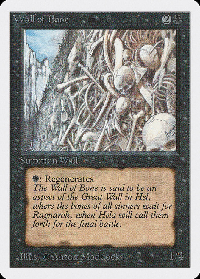 Wall of Bone [Unlimited Edition] MTG Single Magic: The Gathering    | Red Claw Gaming