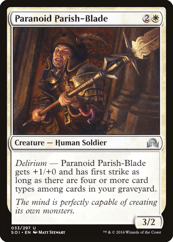 Paranoid Parish-Blade [Shadows over Innistrad] MTG Single Magic: The Gathering    | Red Claw Gaming