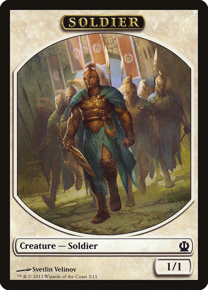 Soldier Token (3/11) [Theros Tokens] MTG Single Magic: The Gathering    | Red Claw Gaming