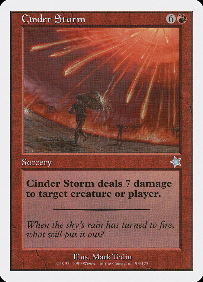 Cinder Storm [Starter 1999] MTG Single Magic: The Gathering    | Red Claw Gaming