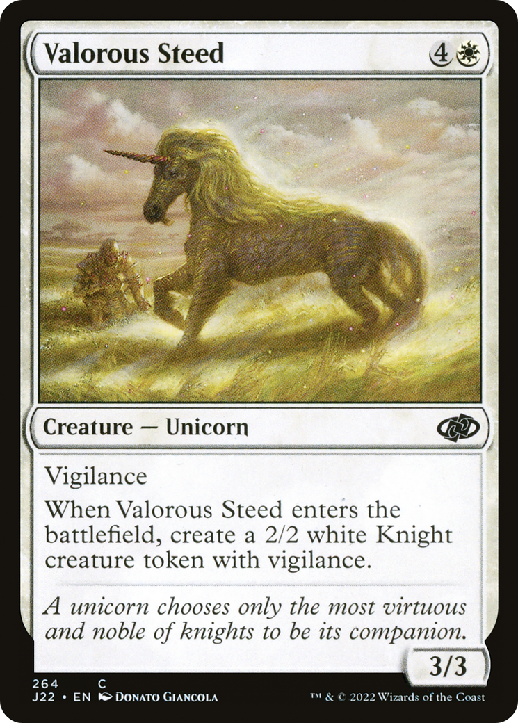 Valorous Steed [Jumpstart 2022] MTG Single Magic: The Gathering    | Red Claw Gaming