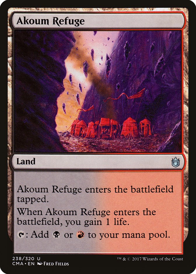 Akoum Refuge [Commander Anthology] MTG Single Magic: The Gathering    | Red Claw Gaming