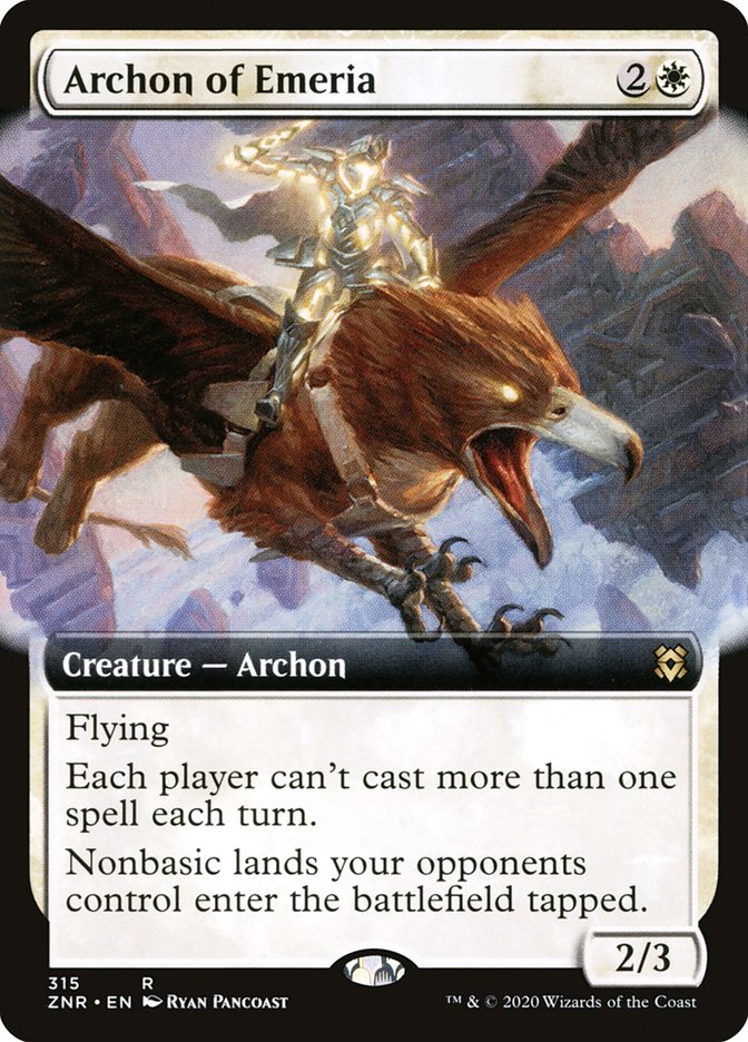 Archon of Emeria (Extended Art) [Zendikar Rising] MTG Single Magic: The Gathering    | Red Claw Gaming