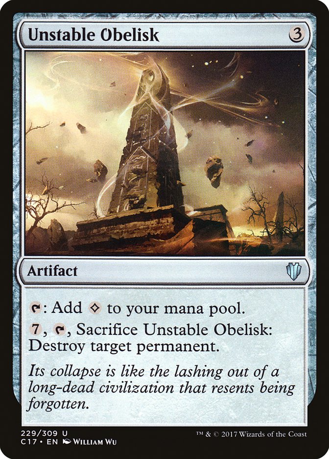 Unstable Obelisk [Commander 2017] MTG Single Magic: The Gathering    | Red Claw Gaming