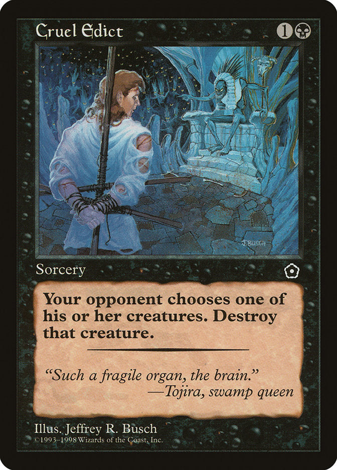 Cruel Edict [Portal Second Age] MTG Single Magic: The Gathering    | Red Claw Gaming