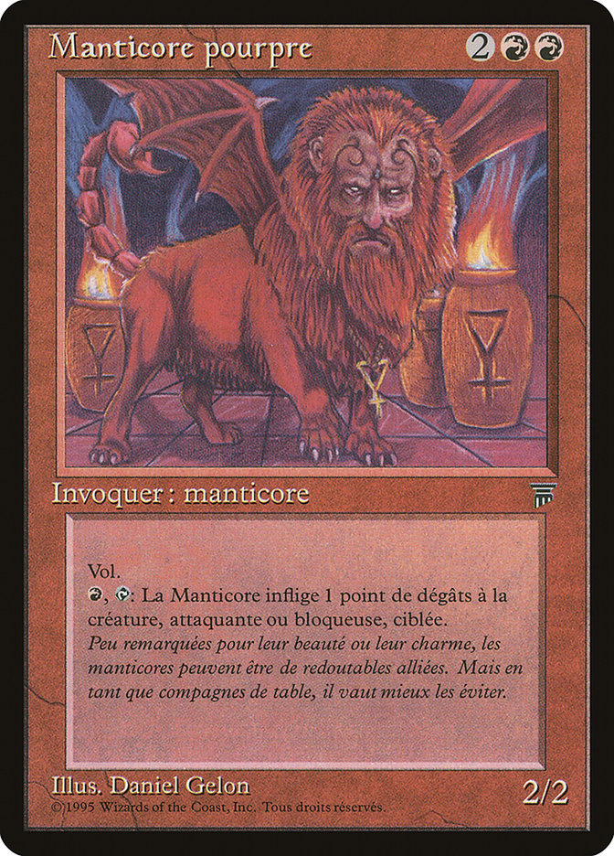 Crimson Manticore (French) - "Manticore pourpre" [Renaissance] MTG Single Magic: The Gathering    | Red Claw Gaming