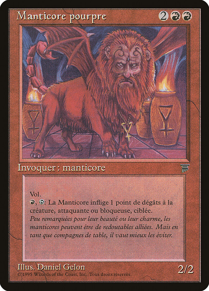 Crimson Manticore (French) - "Manticore pourpre" [Renaissance] MTG Single Magic: The Gathering    | Red Claw Gaming