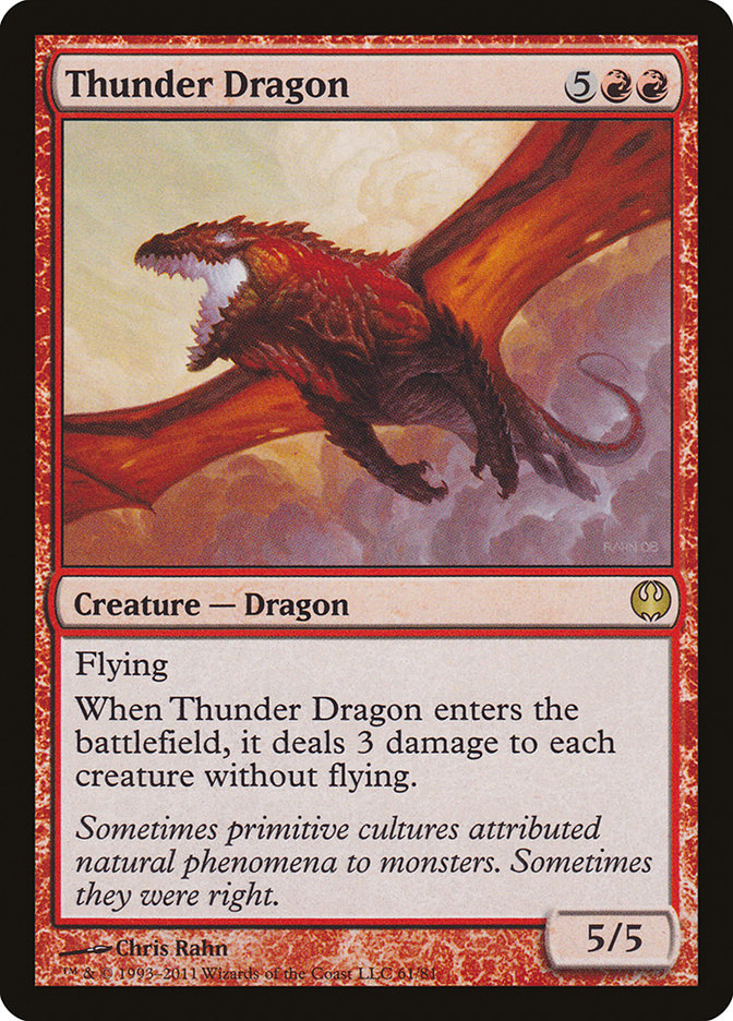 Thunder Dragon [Duel Decks: Knights vs. Dragons] MTG Single Magic: The Gathering    | Red Claw Gaming