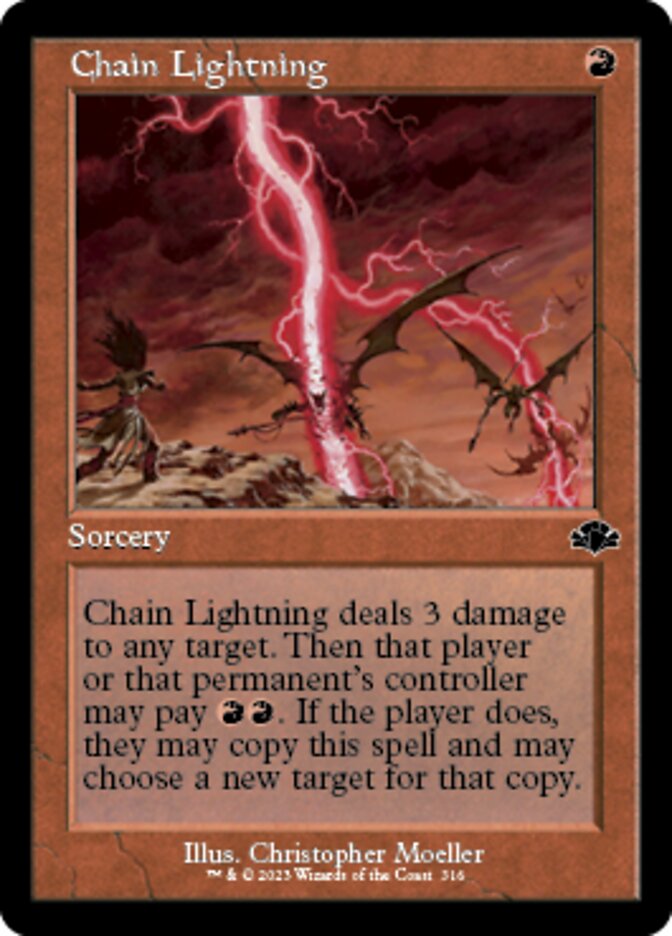 Chain Lightning (Retro) [Dominaria Remastered] MTG Single Magic: The Gathering    | Red Claw Gaming
