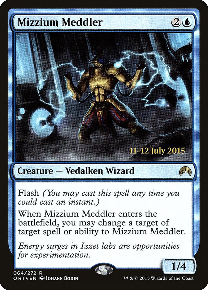 Mizzium Meddler [Magic Origins Prerelease Promos] MTG Single Magic: The Gathering    | Red Claw Gaming