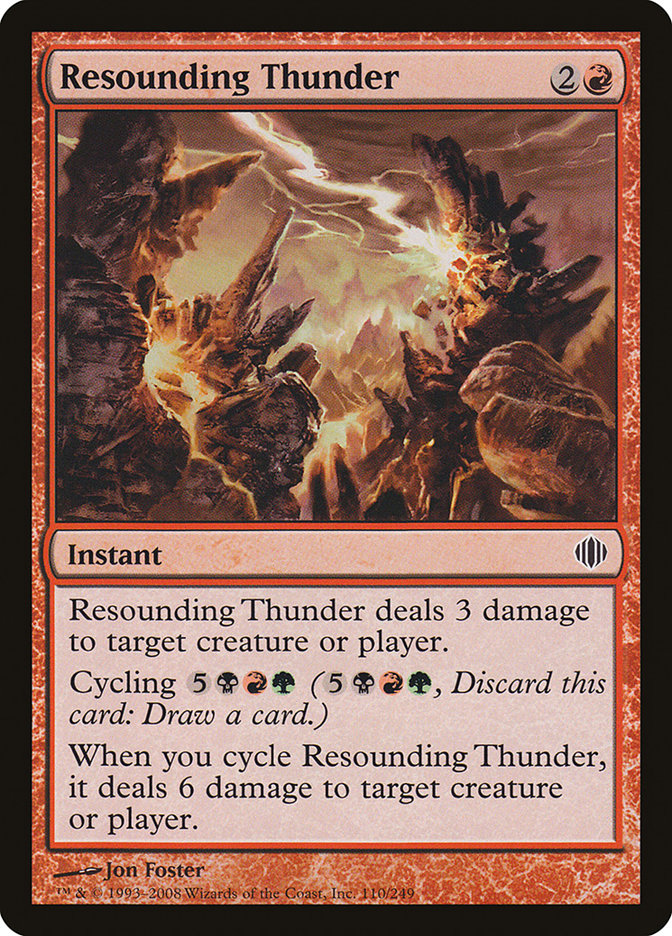 Resounding Thunder [Shards of Alara] MTG Single Magic: The Gathering    | Red Claw Gaming