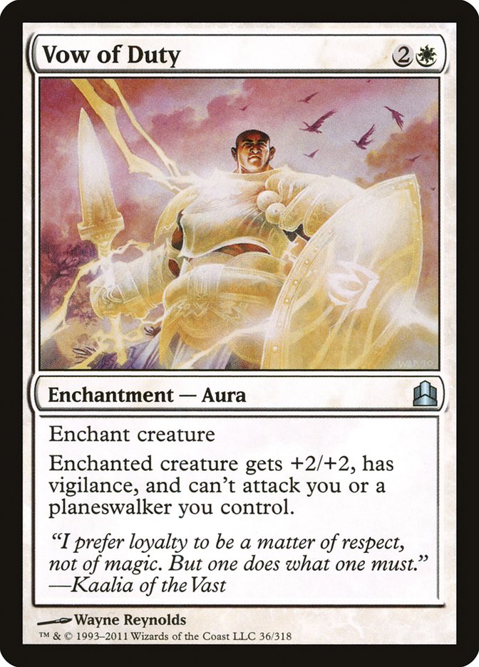 Vow of Duty [Commander 2011] MTG Single Magic: The Gathering    | Red Claw Gaming