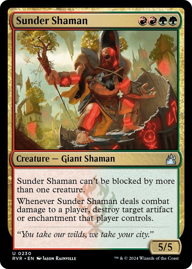 Sunder Shaman [Ravnica Remastered] MTG Single Magic: The Gathering    | Red Claw Gaming