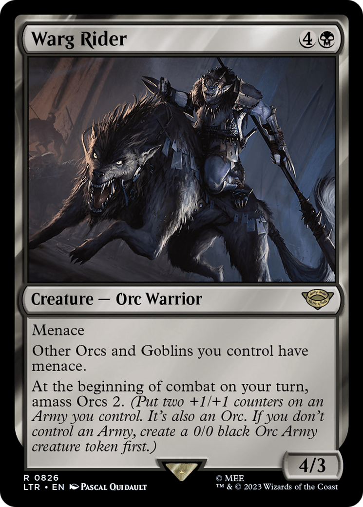 Warg Rider [The Lord of the Rings: Tales of Middle-Earth] MTG Single Magic: The Gathering    | Red Claw Gaming